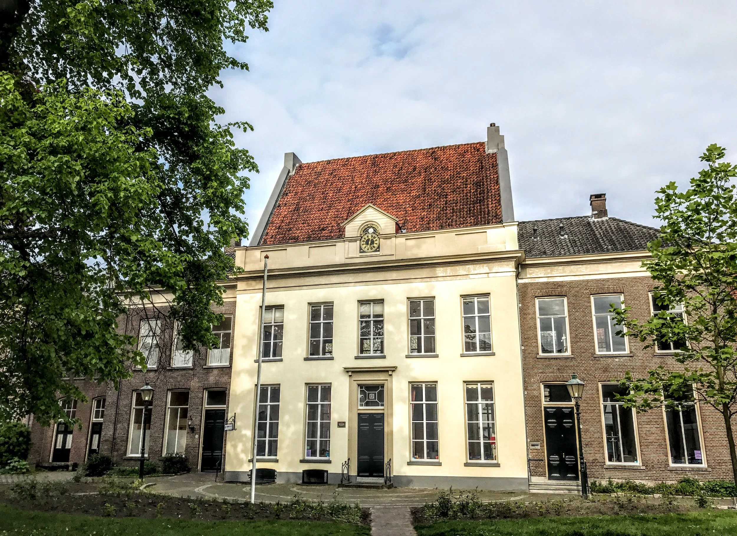 This is now a cafe during the day, with chairs out