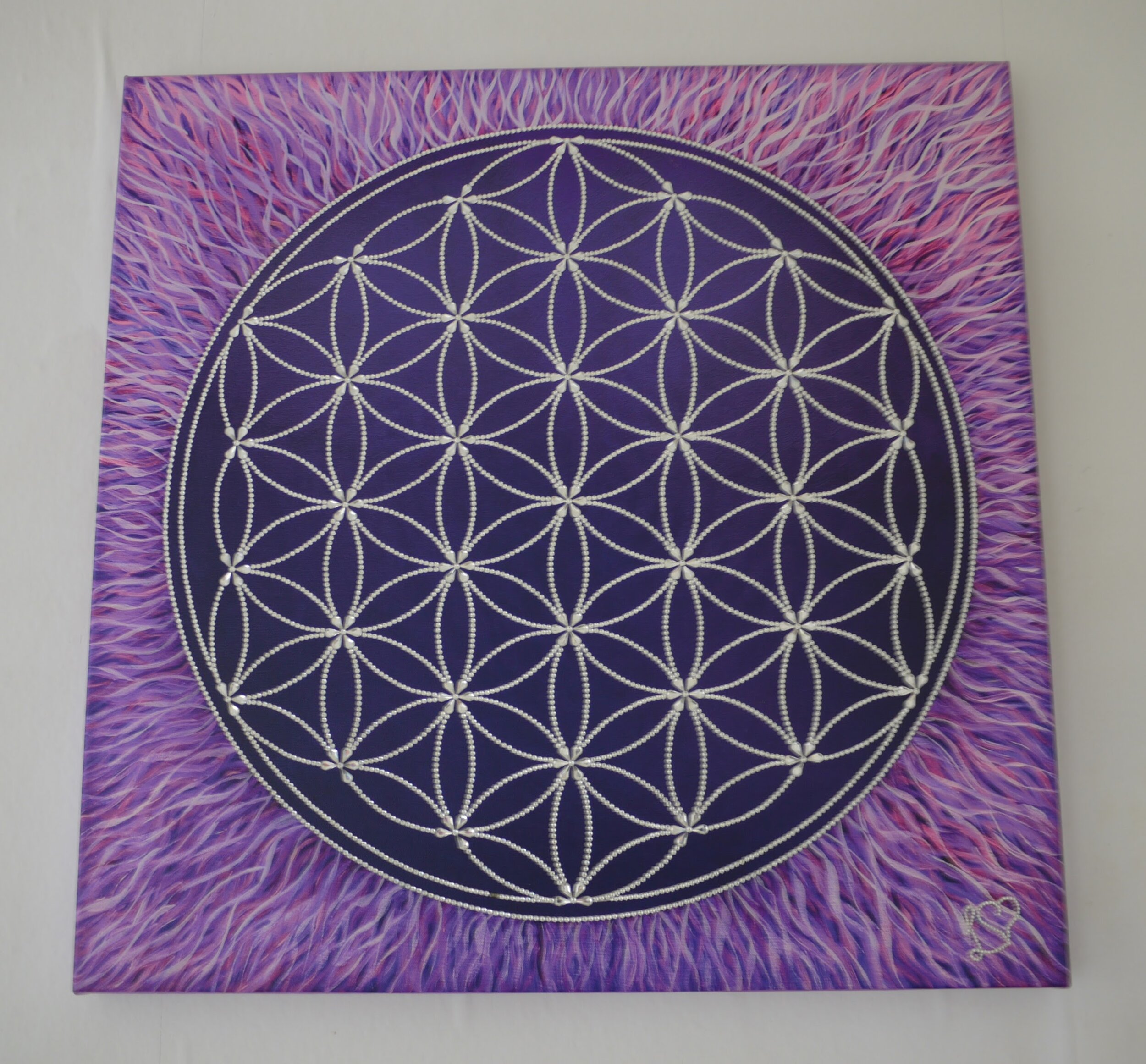 Crystal flower of life by Louise Bellairs