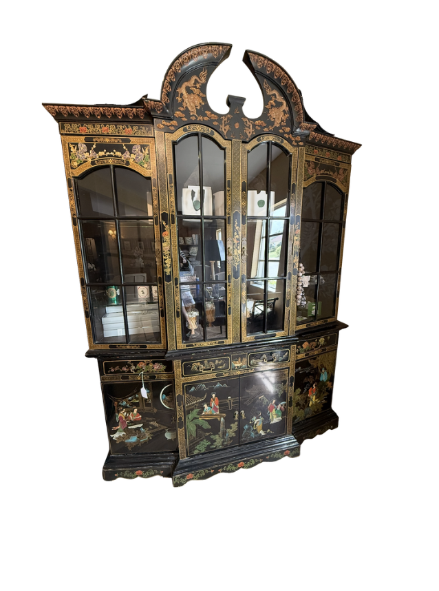 Antique Black Hutch