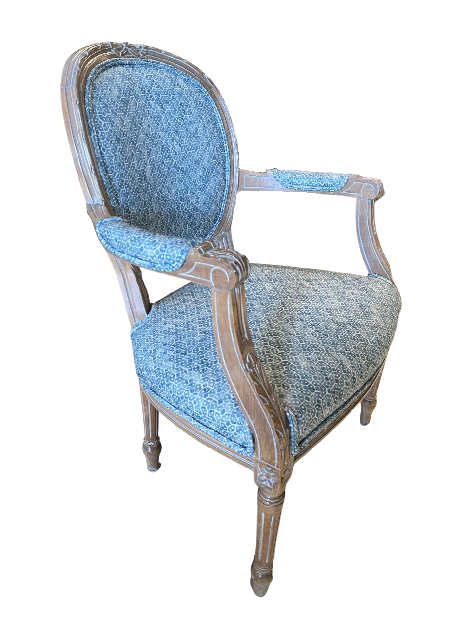 French Armchair in Geo Blue 3.png