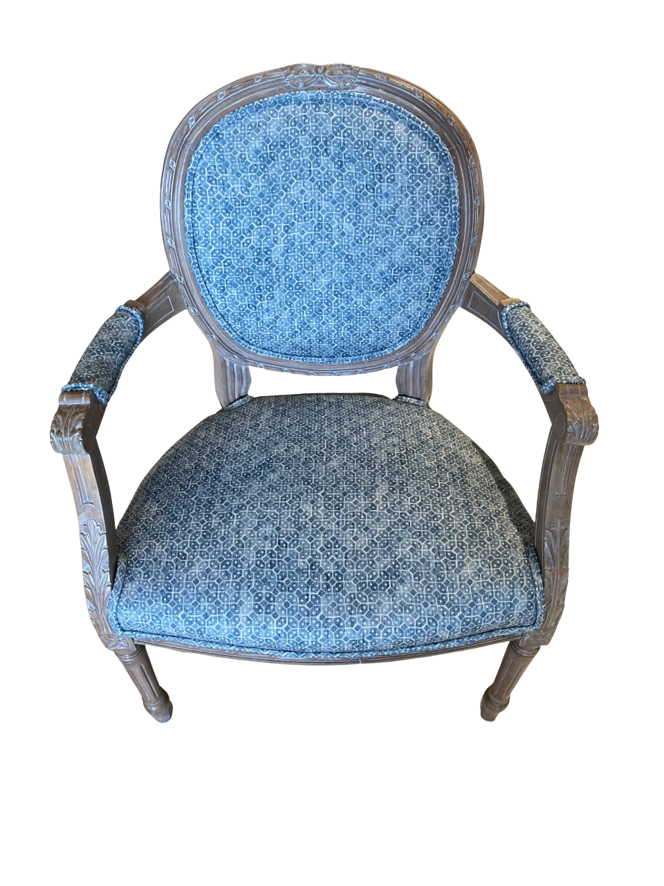 French Armchair in Geo Blue 1.png