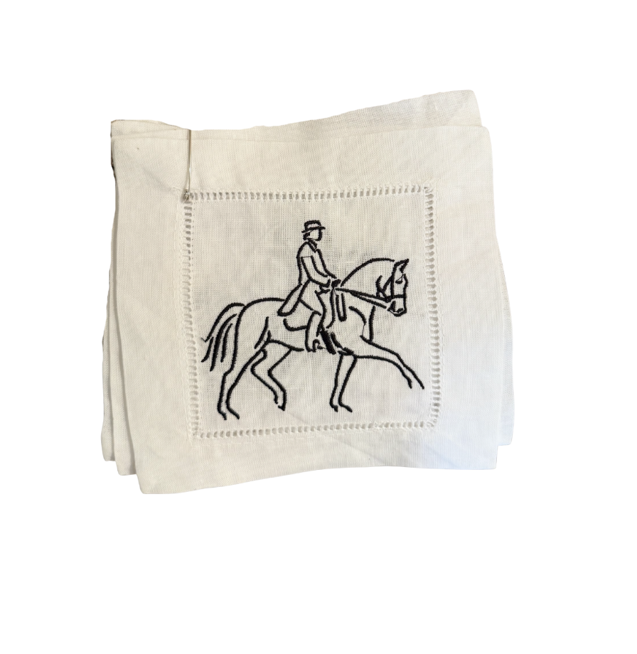 Embroidered Cocktail Napkins Set