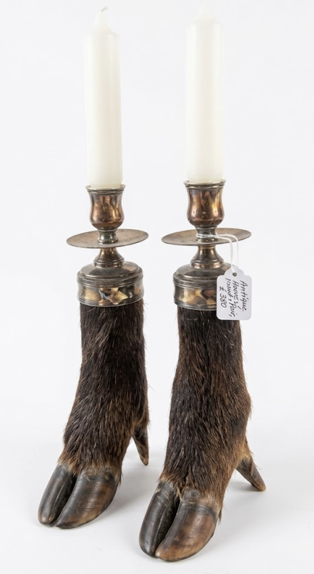 Pair of Hoof Candlesticks