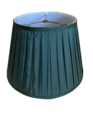 Large Green Silk Lampshades
