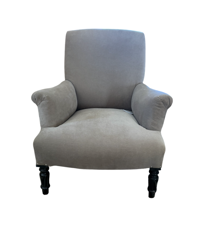 Pair of French Napolean III Bergeres with Velvet