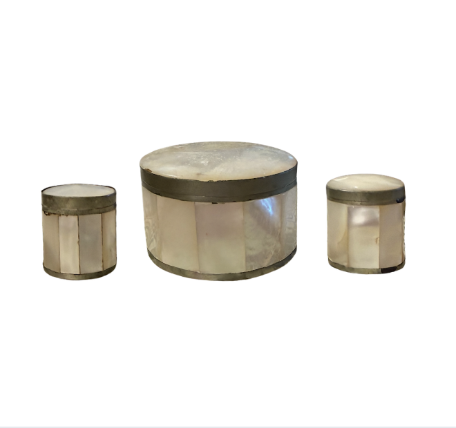 Mother of Pearl Cannisters Set of 3