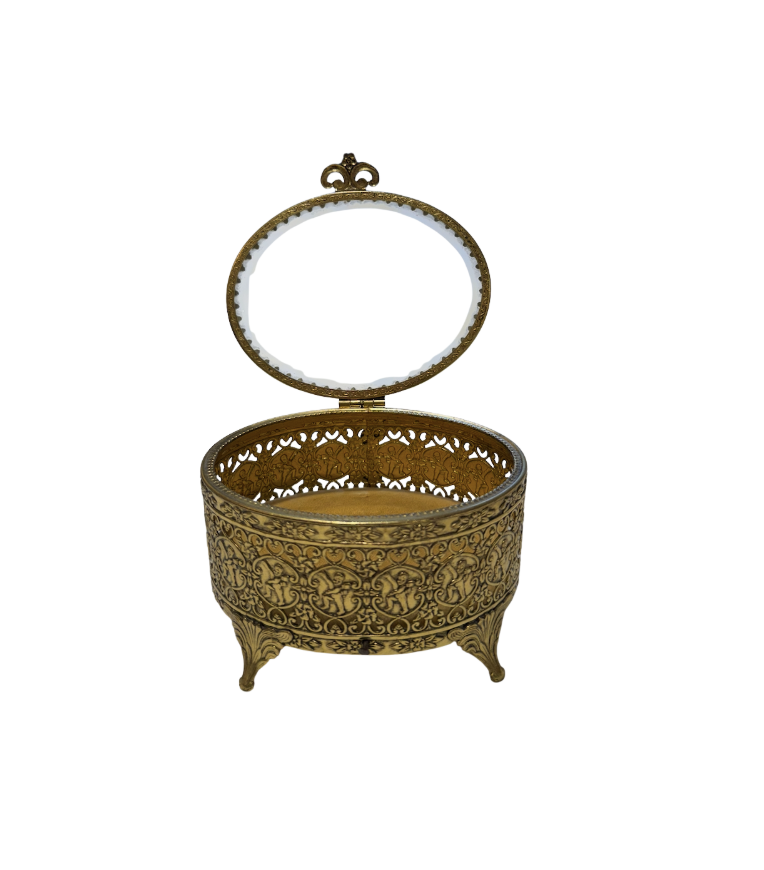 Vintage Small Brass Cricket Box