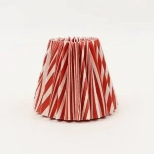 Marbled Pleated Lampshade - Banyan Red