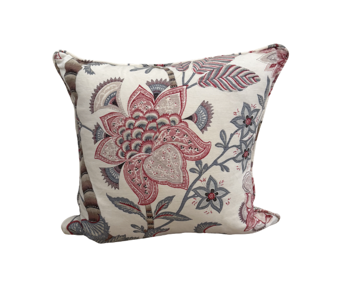 Brunschwig & Fils Blue and Red Cadenet Pillows - Sold as a Pair