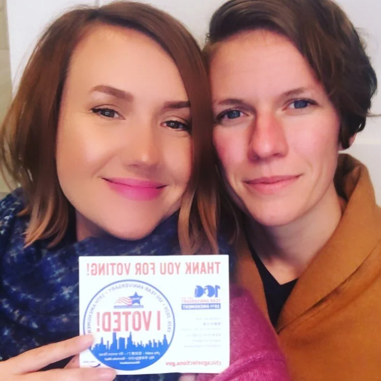 We voted by mail and I was so grateful for the experience! We were able to research and make decisions together in real-time and I&rsquo;m not sure that I could have felt as confident voting in person. We voted with every intent to protect our marria