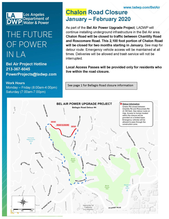 Ladwp Utilities Upgrade Project New Detour Map West Gate Road