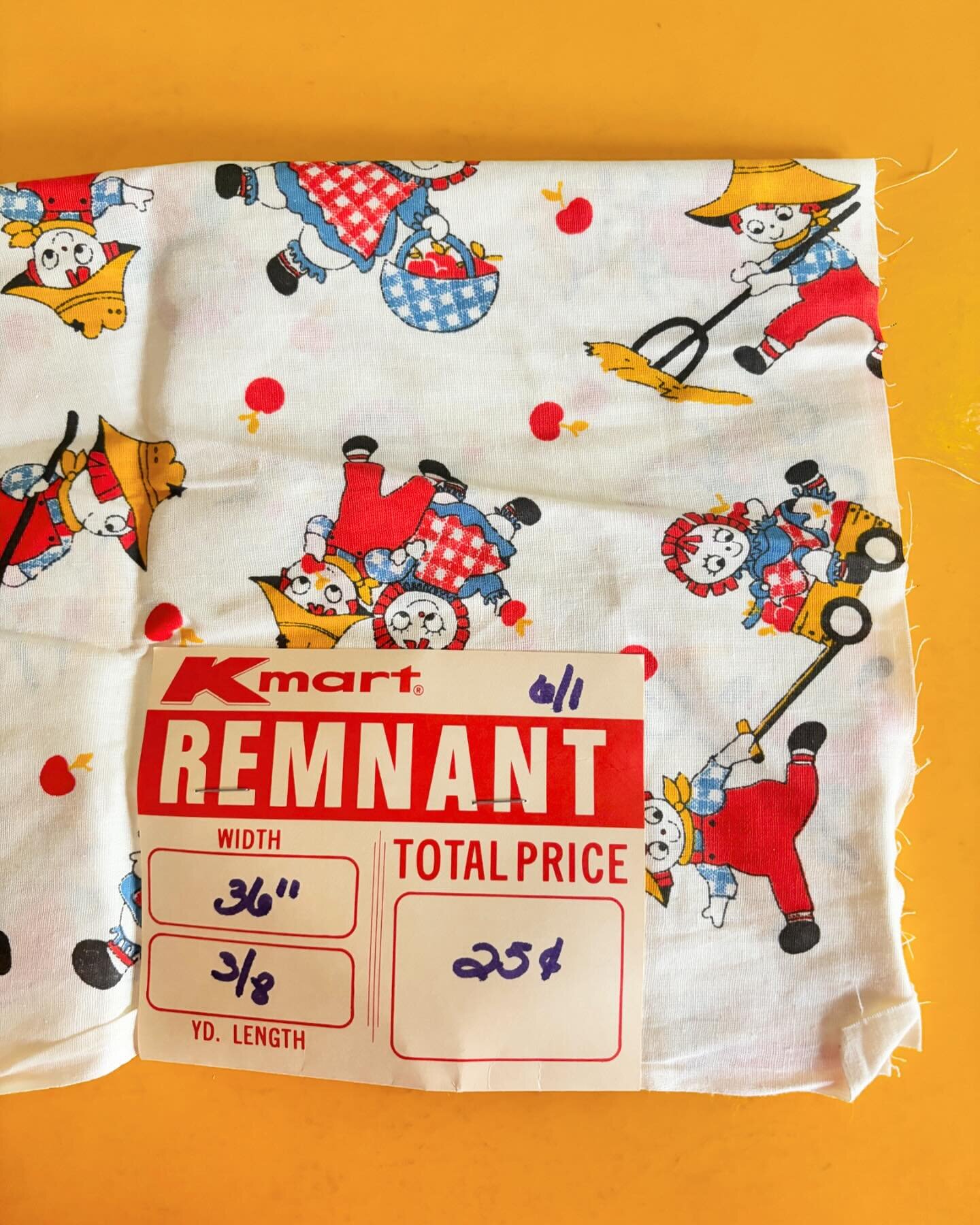 I&rsquo;m not sure how long it had been in a box. Raggedy Ann was definitely my favorite when I was very young. However, I have no recollection that Kmart had a fabric department. #estatesalefinds

#kmart #raggedyann #mostalgia #mychildhood #vintagef