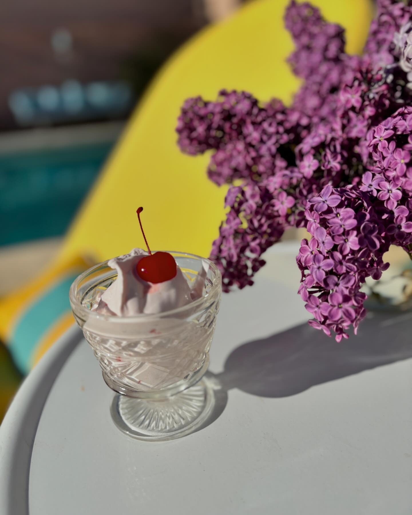 Ending the weekend with homemade maraschino cherry agave ice cream. Lilacs courtesy of my neighbor.

#sundayvibes #weekendvibes #dessert #homemade #icecream #agave #maraschinocherries #maraschino #instadessert #food #foodie #mykitchen #instafood #ins