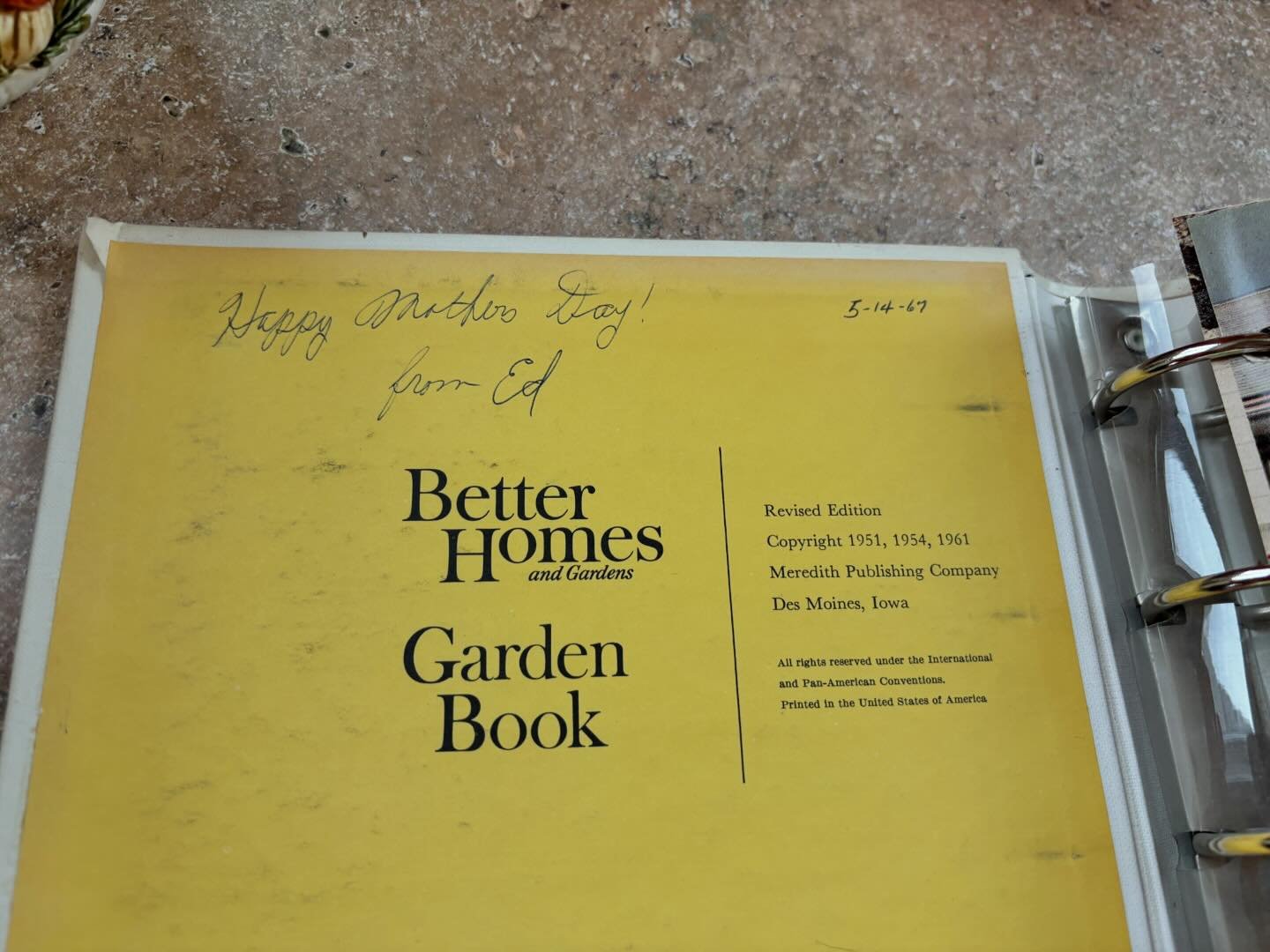 My mom would have been 87 today. Every year she seems to send me a &ldquo;gift&rdquo; around her birthday and at an estate sale Thursday I picked up this vintage Better Homes and Gardens Garden Book, not something I usually buy, however, I thought ma
