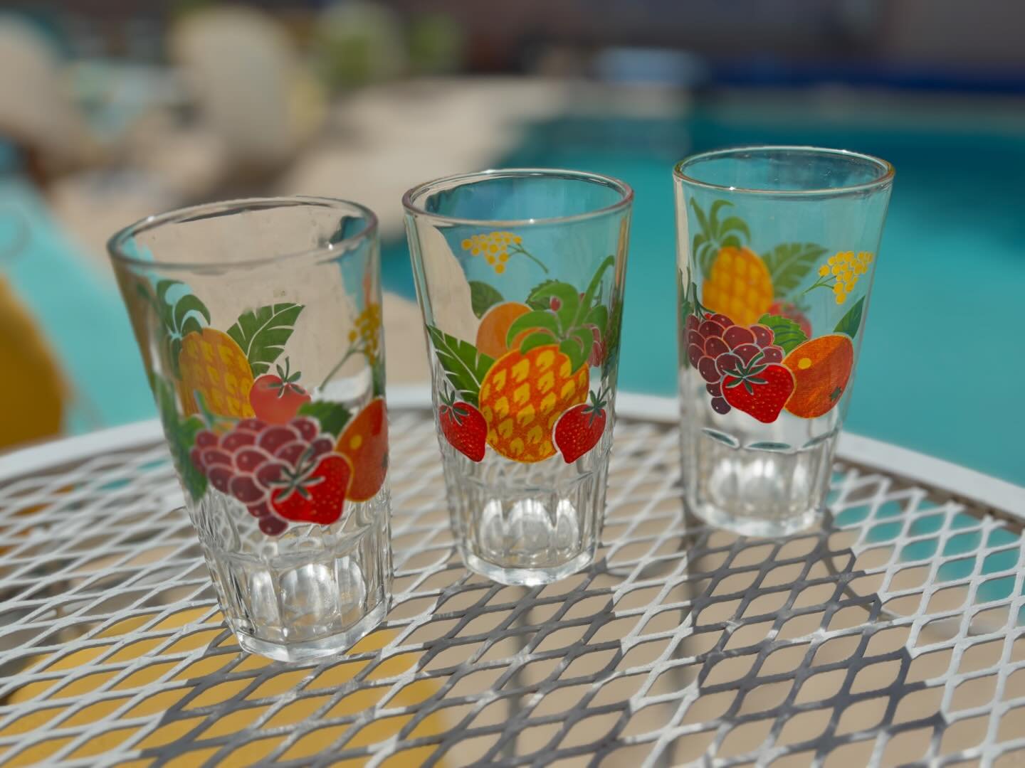 Fun vintage glasses from an estate sale Thursday. #vintagefinds

#vintageglass #vintagefruit #palmspringsstyle #vintagestyle #myhomestyle #homestyle #estatesale #estatesalefinds #vintagedecor #instahome #home #retrodecor #albuquerque #newmexico #vint