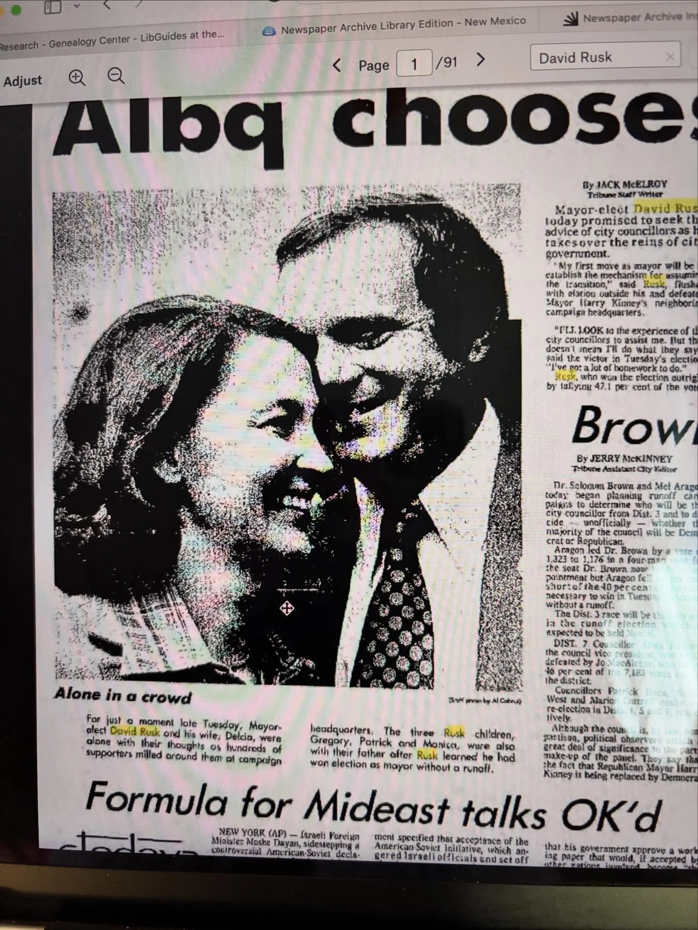 Greg&rsquo;s dad David died on Monday. There are so many things I could say, but, to me, this photo personifies so much of who he was. It&rsquo;s a screenshot of the photo from the @abqjournal that was taken the night he won the Albuquerque mayoral e