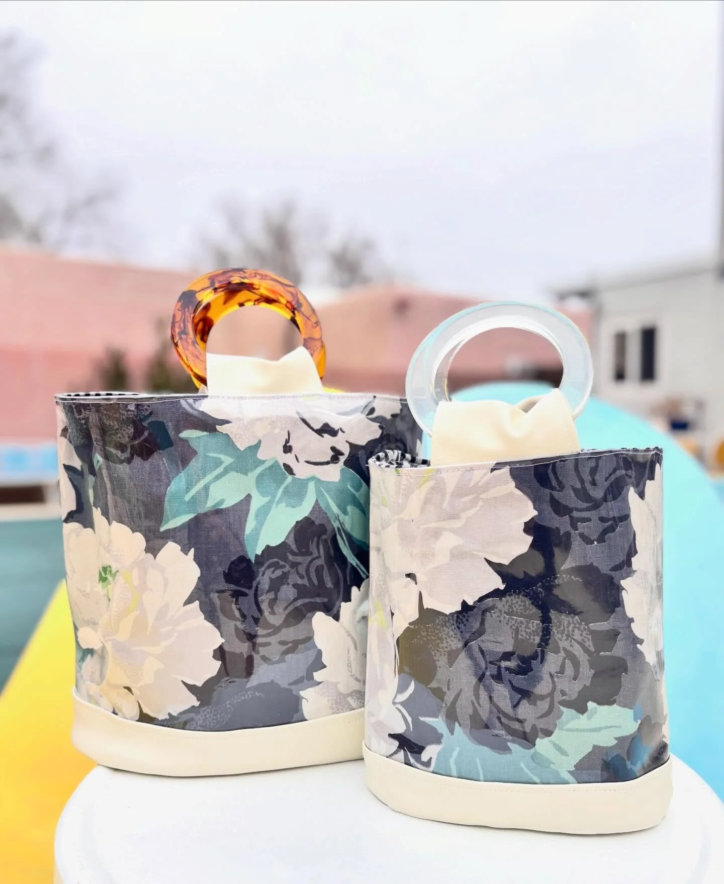 Beautiful Bloomingdale&rsquo;s remnant from the 1950s (via @abq_skeletonkey). I imagine the woman had bought the piece in New York City and held onto it, wanting to create the perfect item. And all the couches and curtains created from this fabric, t