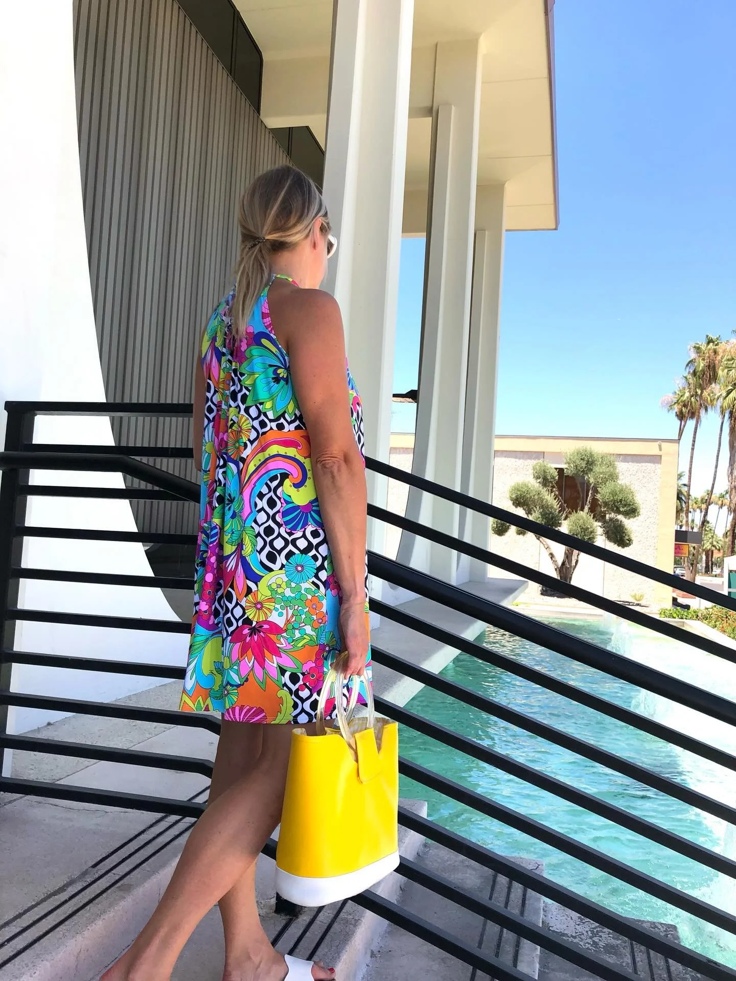 We trekked to Palm Springs for the first time in 2019, a day trip from LA that involved an estate sale and lunch. It was early in the life of Chelle Summer and I wore this La Palma Dress, the first one I had created with a vintage pattern I had alter