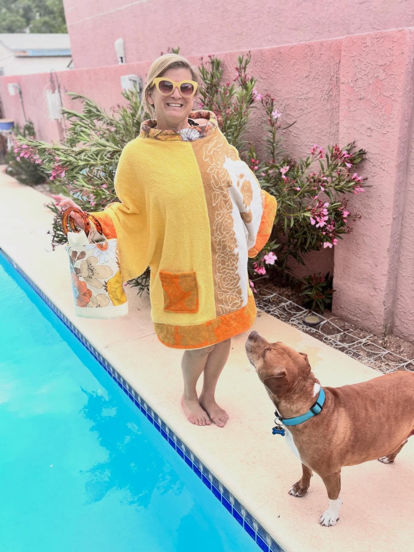 Getting ready to pack the car full of fun, new items to take to the last @psvintagemarket of the season on Sunday. I just finished the vintage towel coverup yesterday and the handbag is the underside of the vintage brown patio umbrella I bought from 