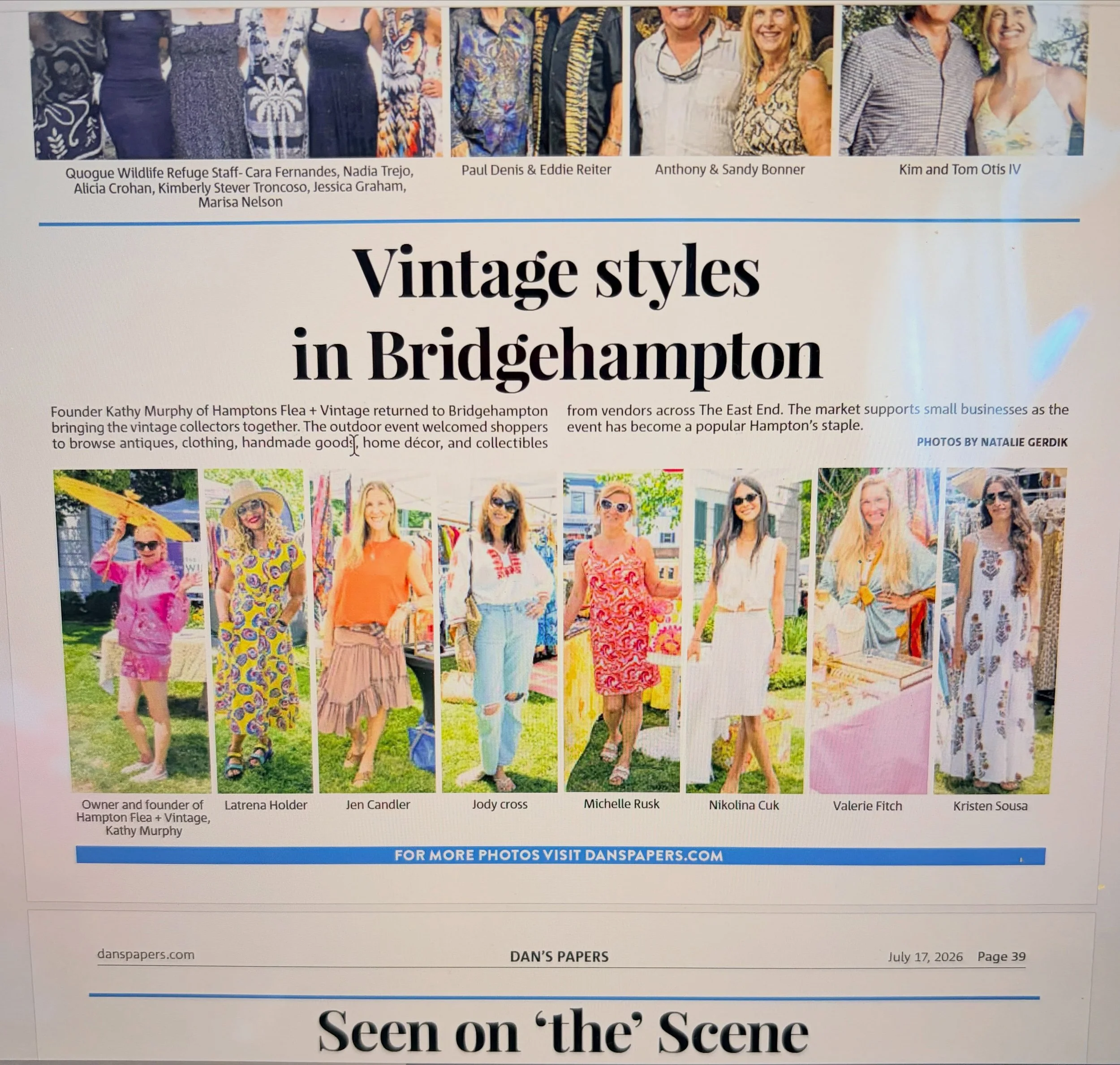 Look! It&rsquo;s me in Dan&rsquo;s Papers, the Hamptons weekly. @danspapers @hamptonflea 

#chellesummer #vintagestyle #mystyle #handmade #hamptons
