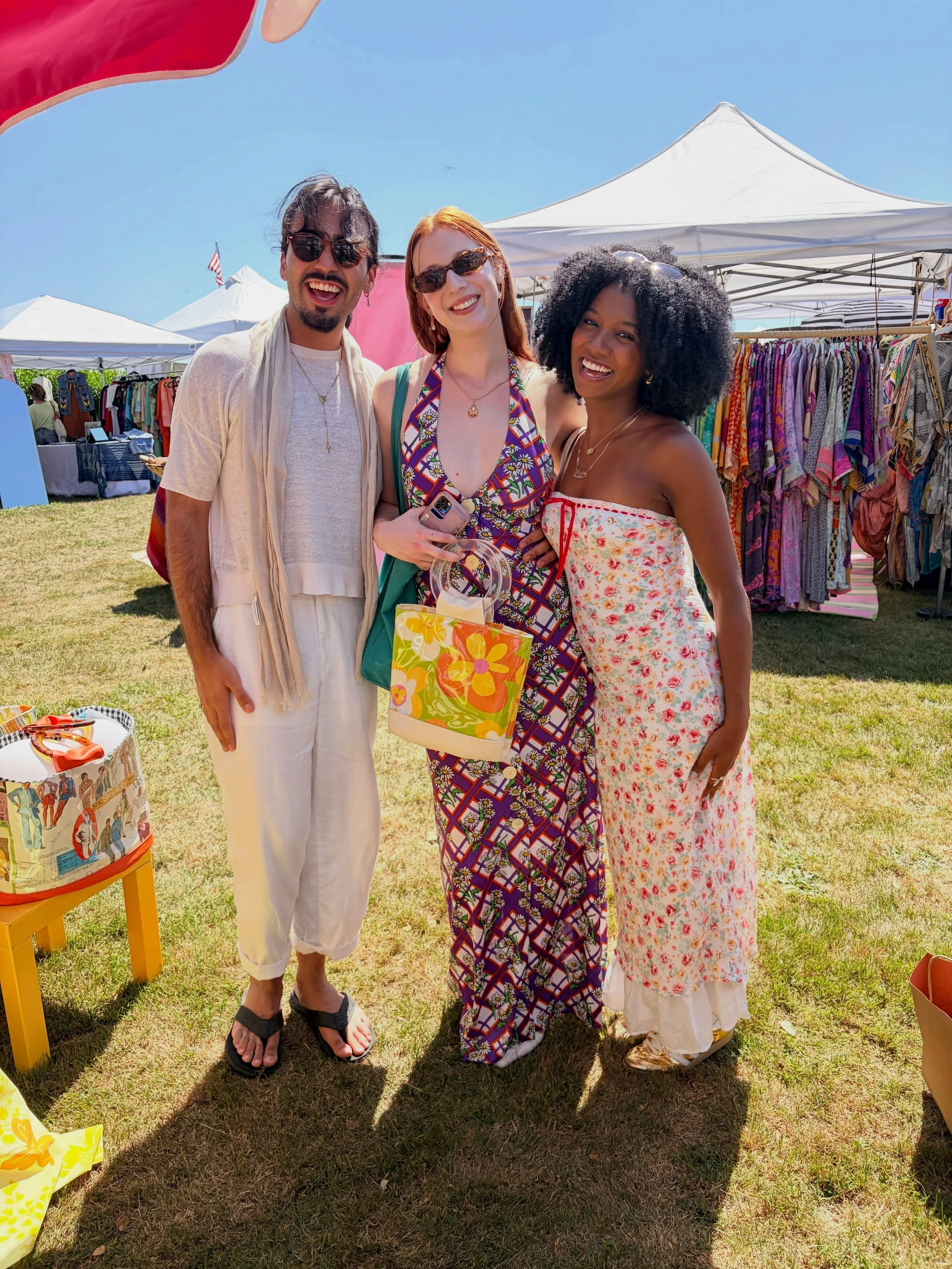 At the @hamptonflea in Montauk last month, a woman couldn&rsquo;t decide which handbag she wanted. She and her two friends debated and when she picked the Grooviest Flowers (made from a vintage curtain), her male friend handed me his credit card and 