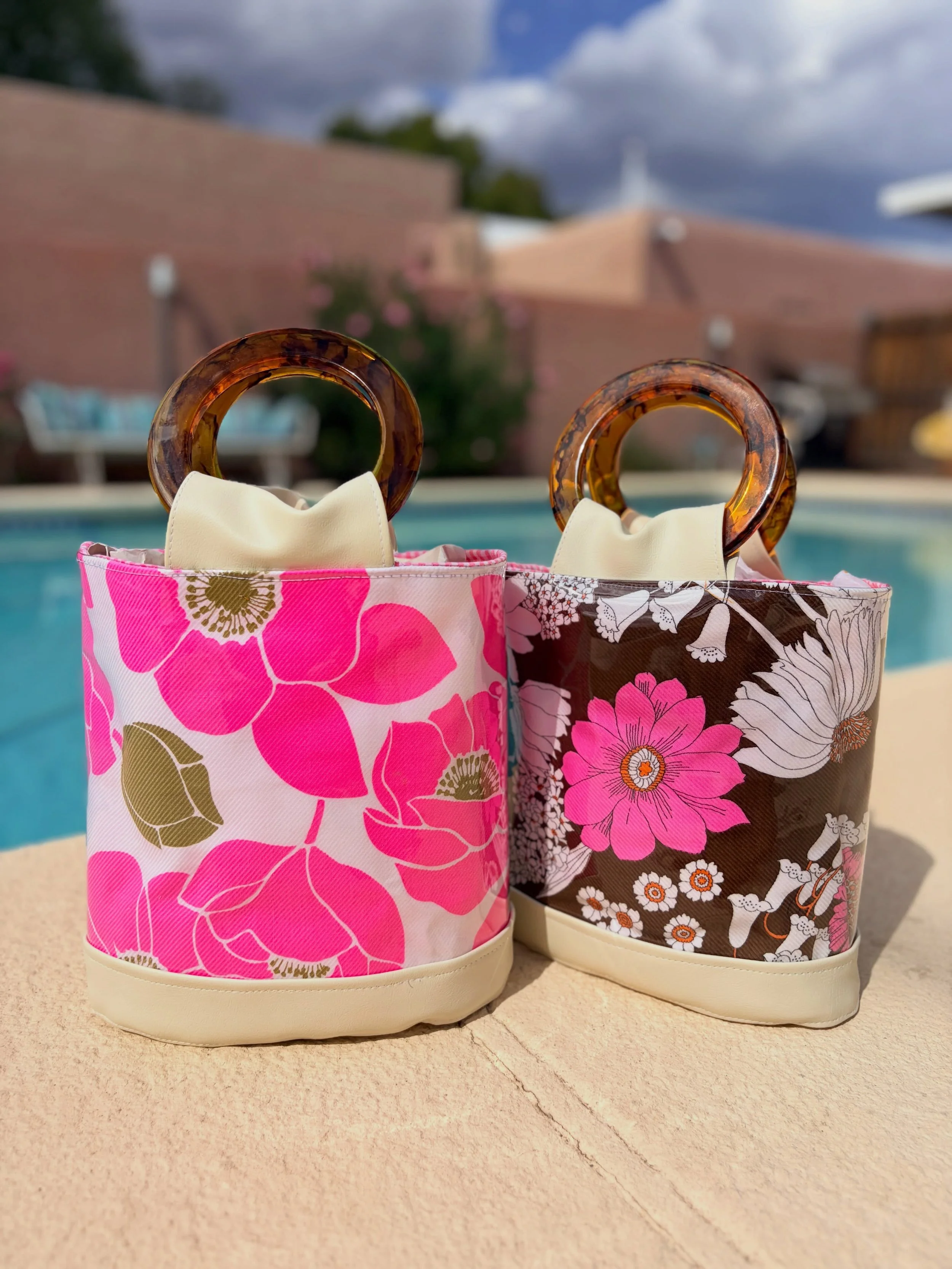 A week after the estate sale filled with Chelle Summer-esque vintage fabrics, meet the first two handbags! Find them at @redo_market Dana Point on August 30th and online at www.chellesummer.com. 

#chellesummer #mystyle #vintagestyle #handmade #handb