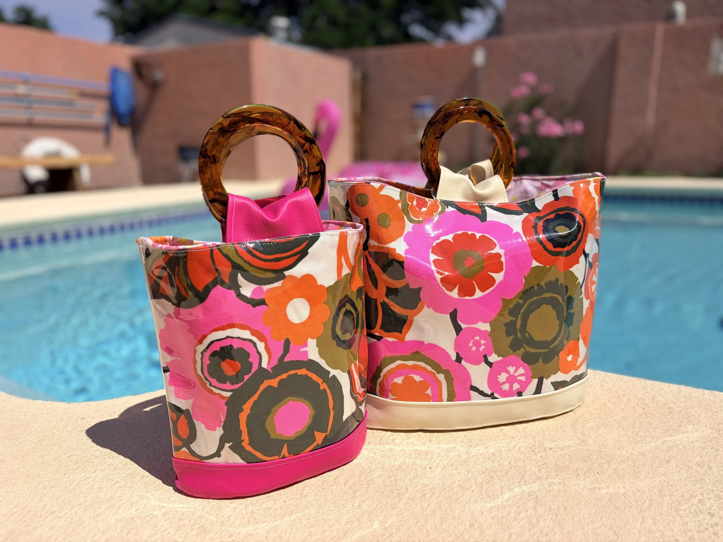 Vicki Lynn's Vintage Pink Flowers Handbags