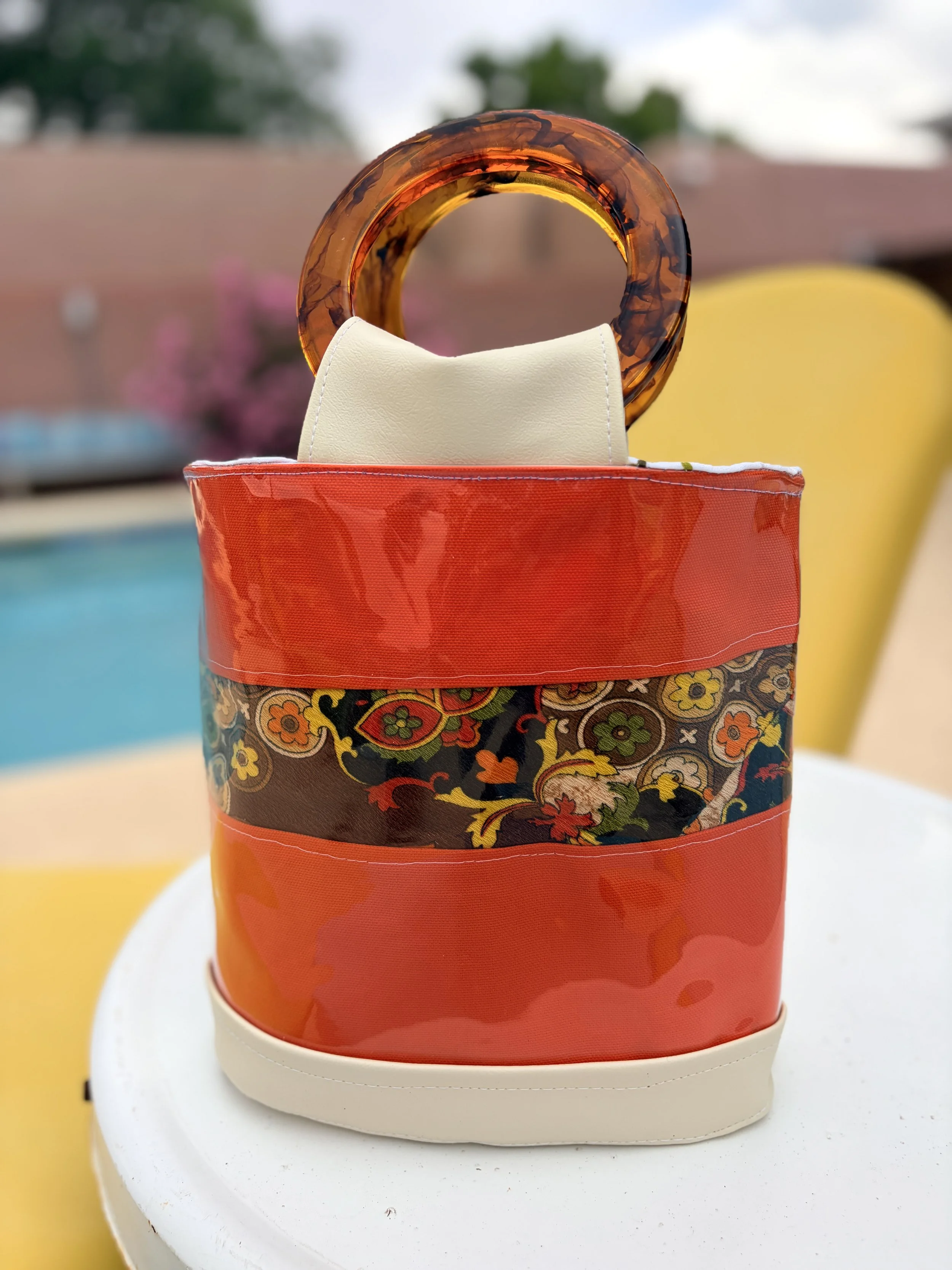 Orange and Browns Vintage Color Handbag