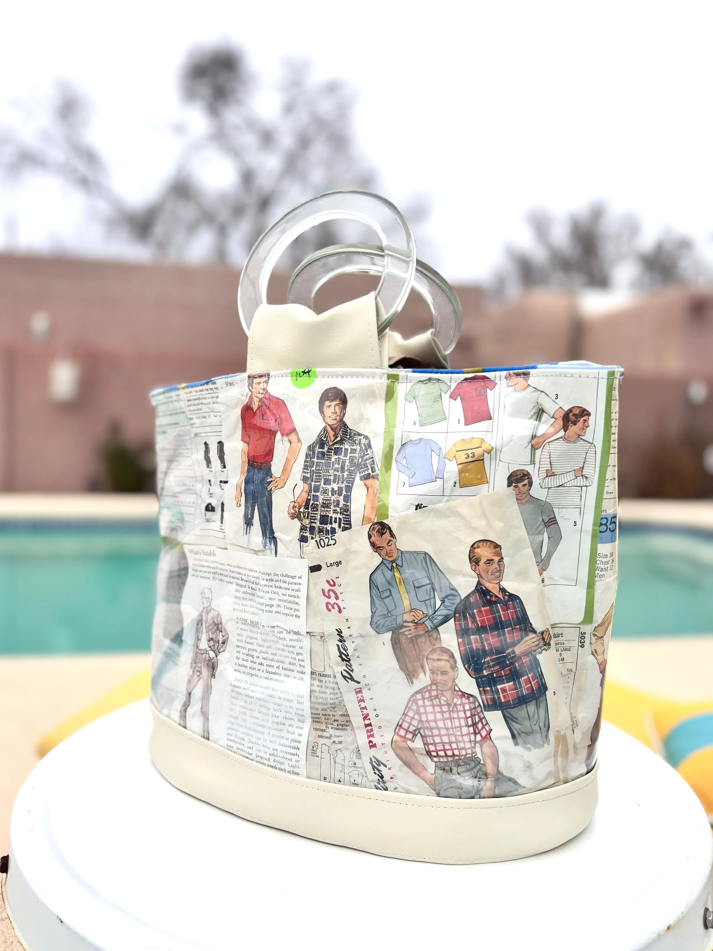 The Chelle Sumer Vintage Man Pattern Take Everywhere Bag