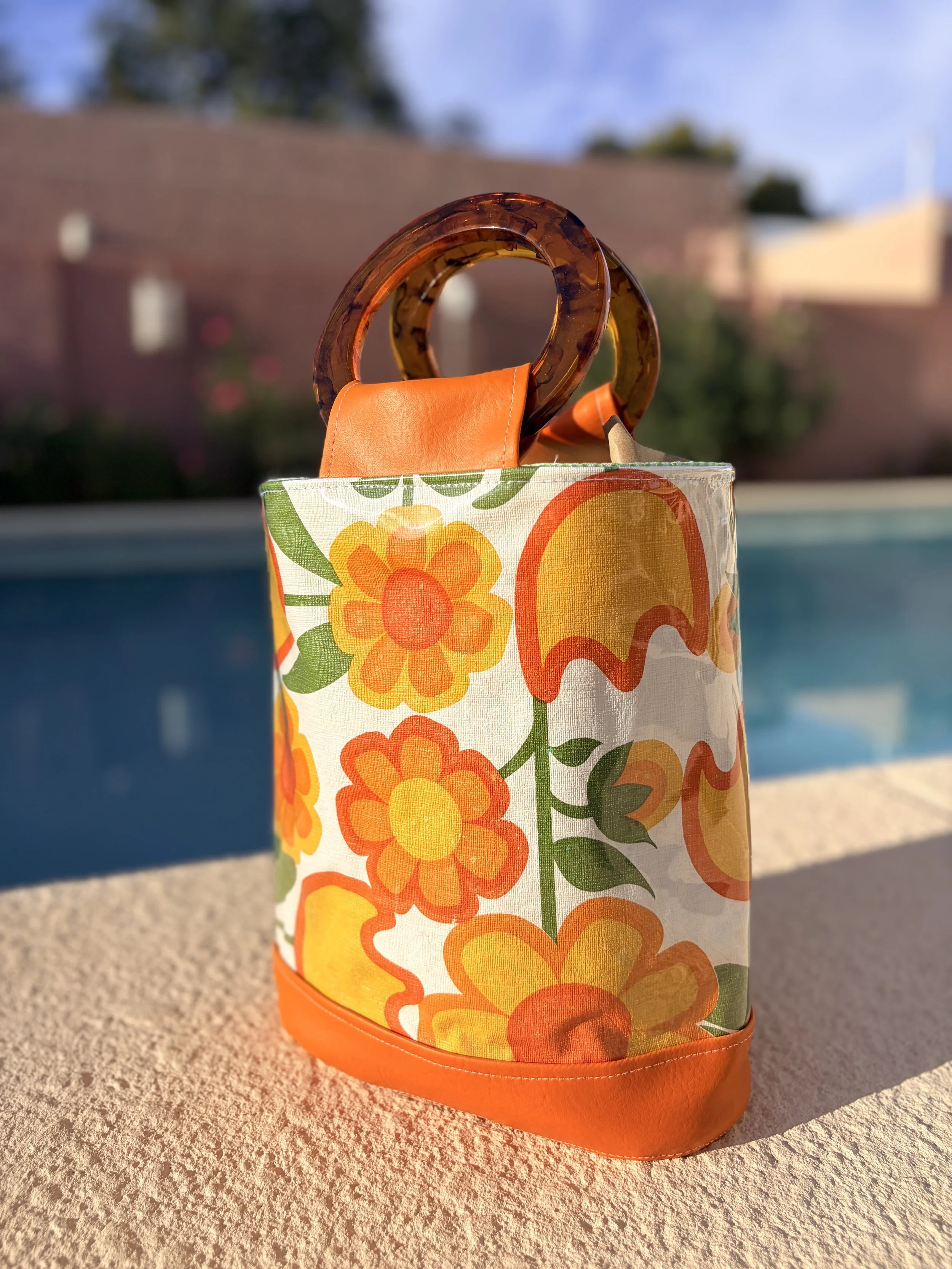 Vintage Summer Orange Handbag