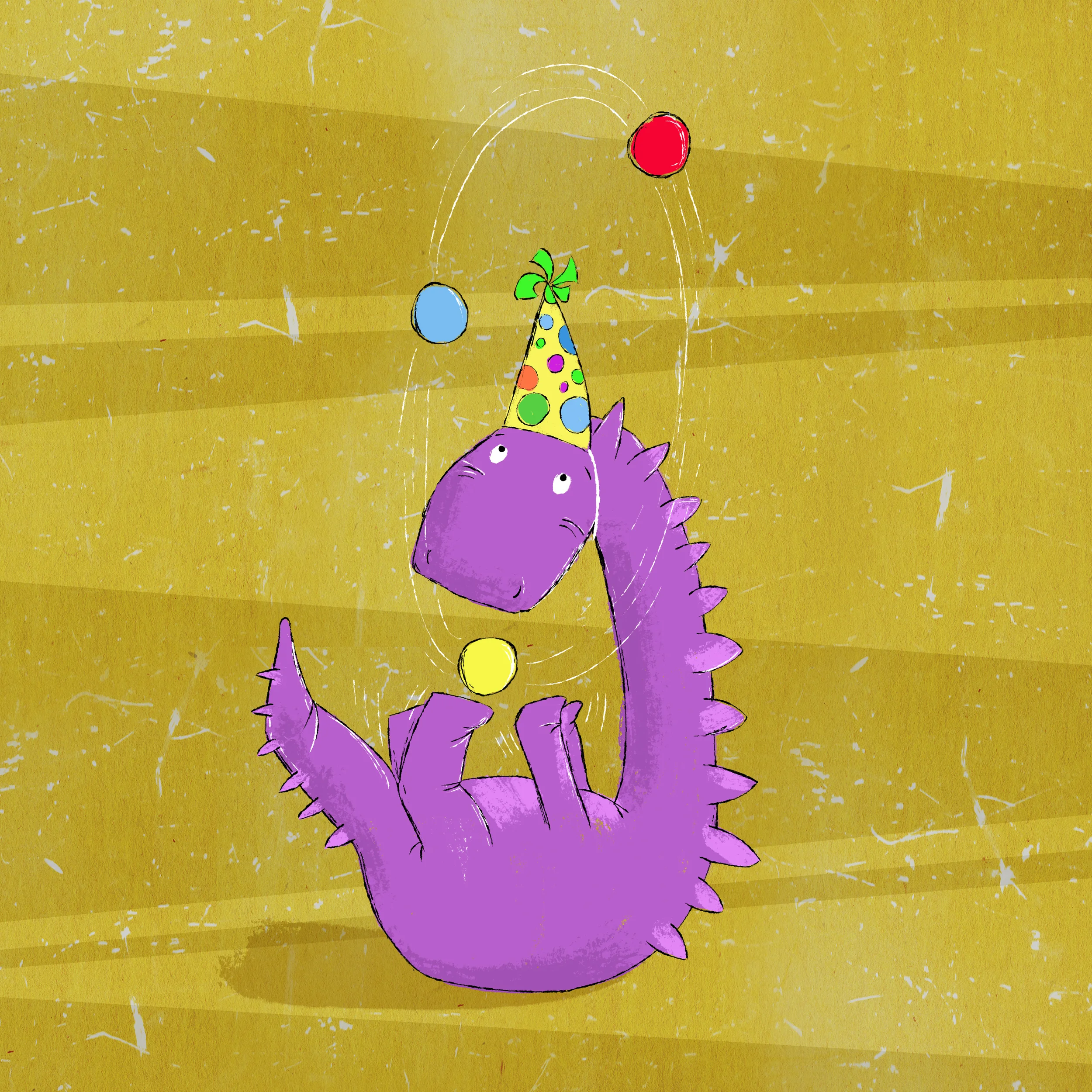 There's just nothing like a juggling dinoasur...even though he's a bit of a showoff.