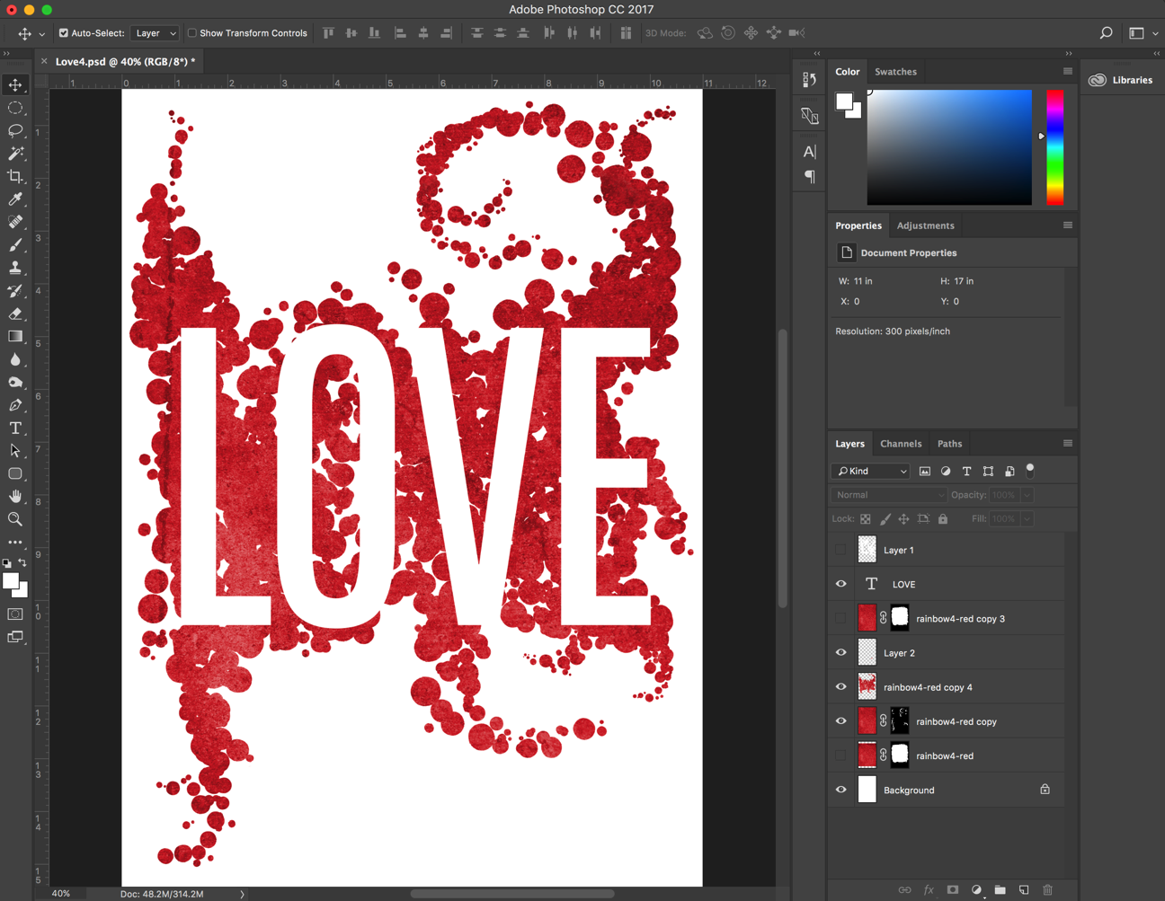Version 2 of the "LOVE" art evolved quickly. The first one just didn't come together for me.