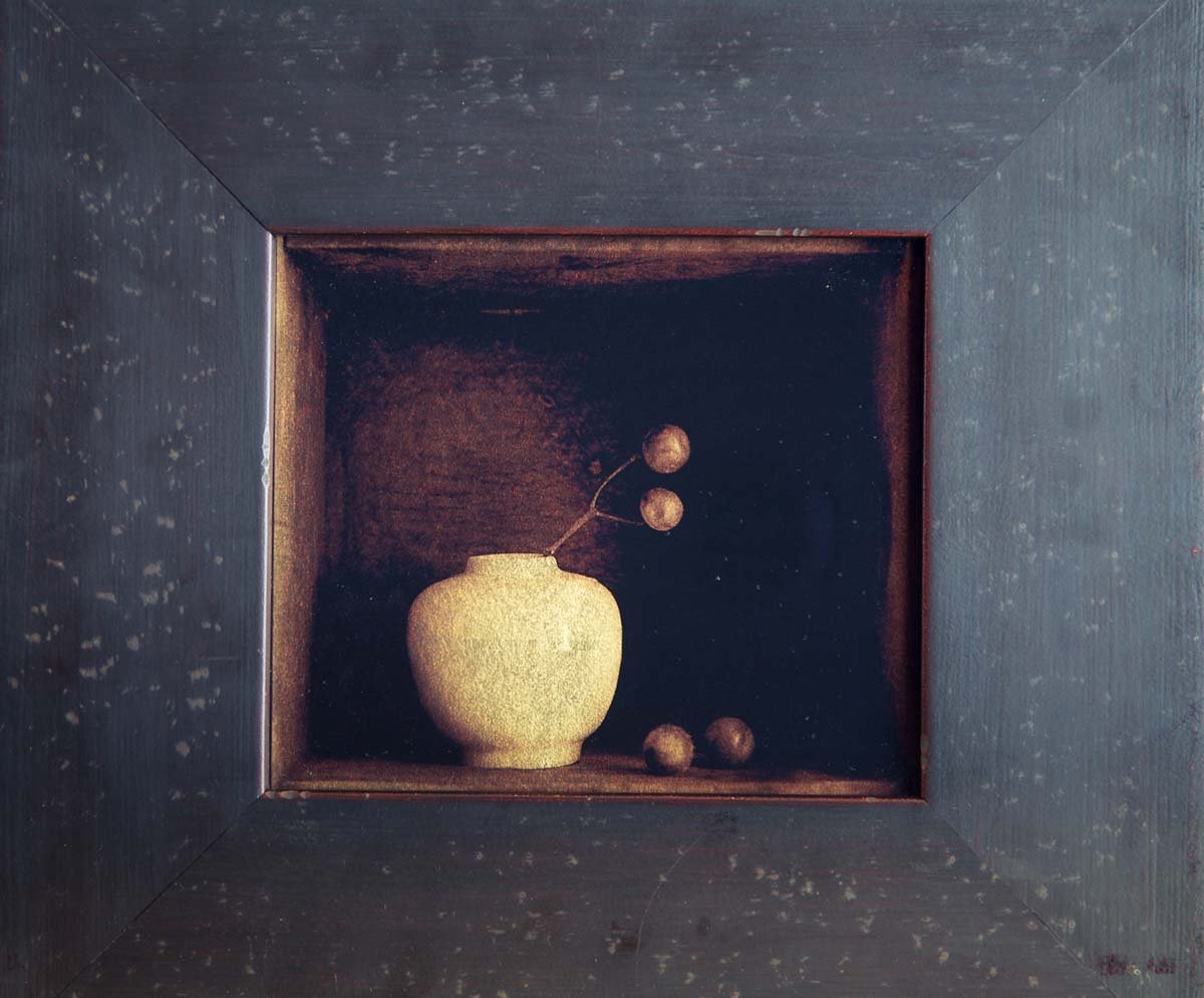 Vase with Chinaberries