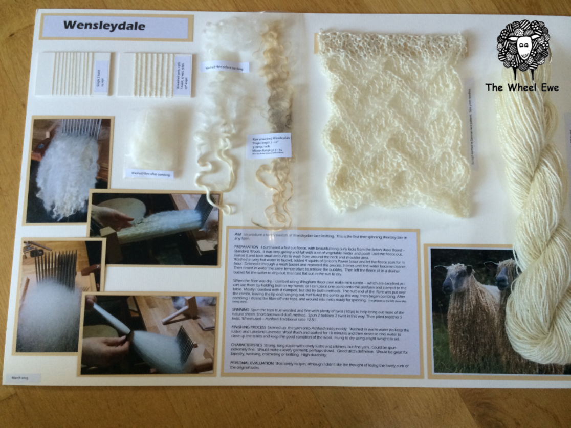 Wensleydale - This was a great leaning piece. The first time using combs.