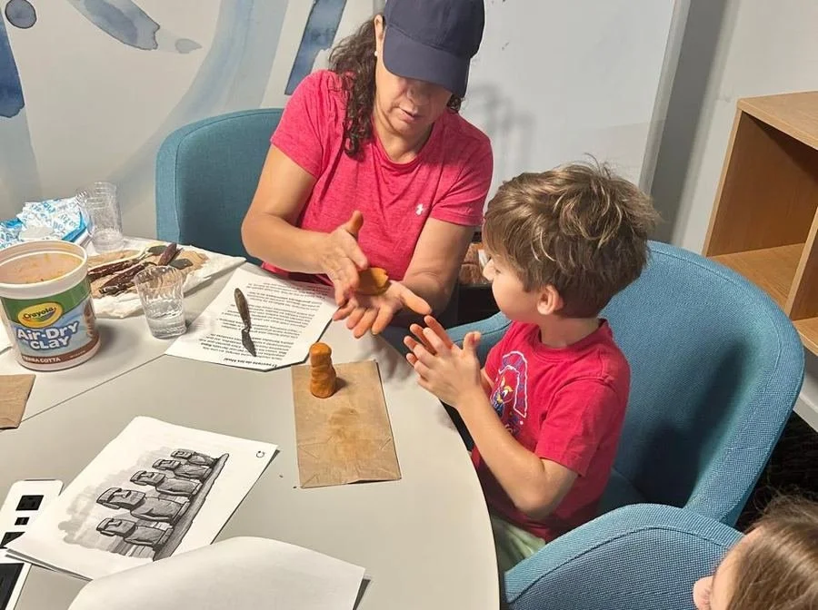 One of our teachers working with students