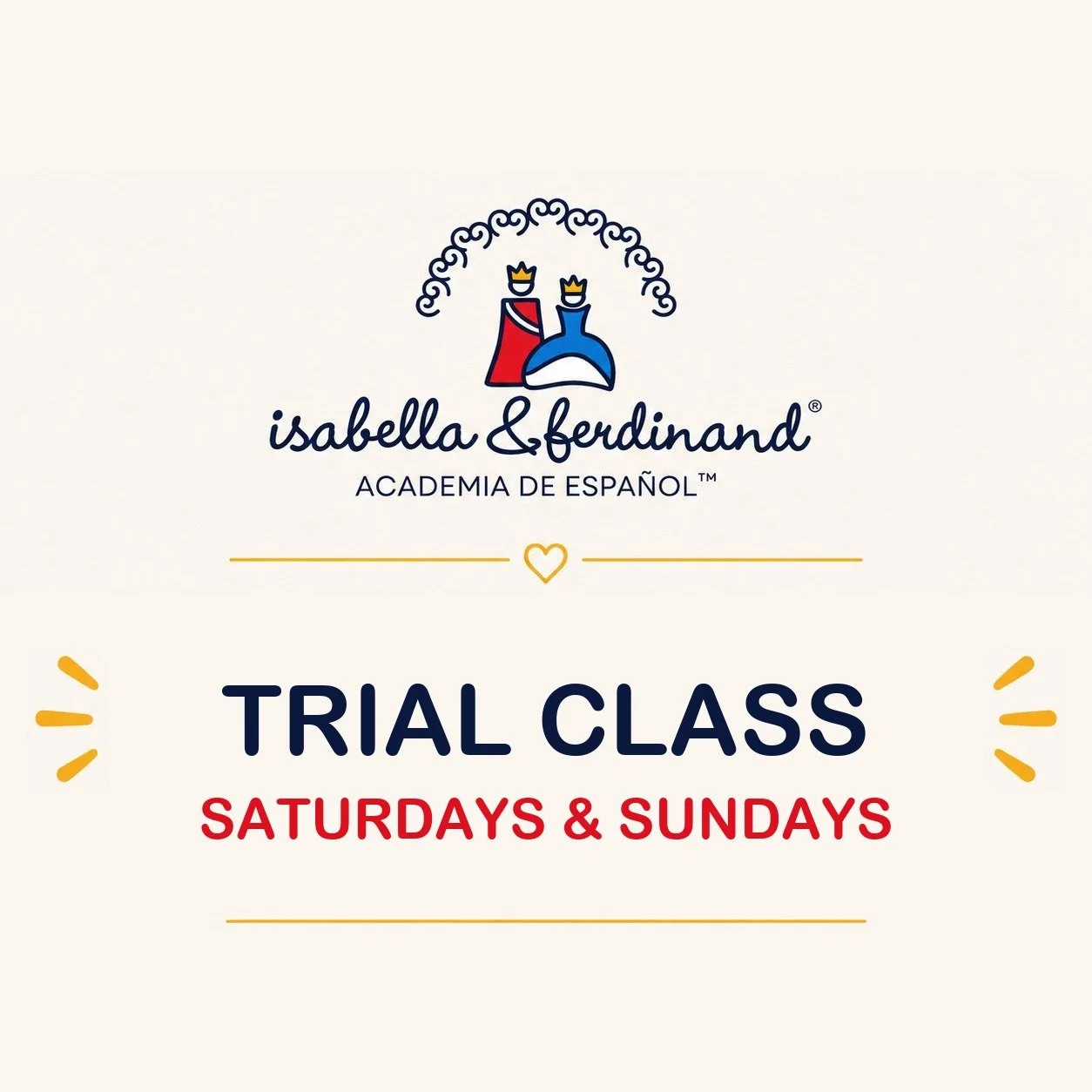 Trial Class – For Saturdays and Sundays