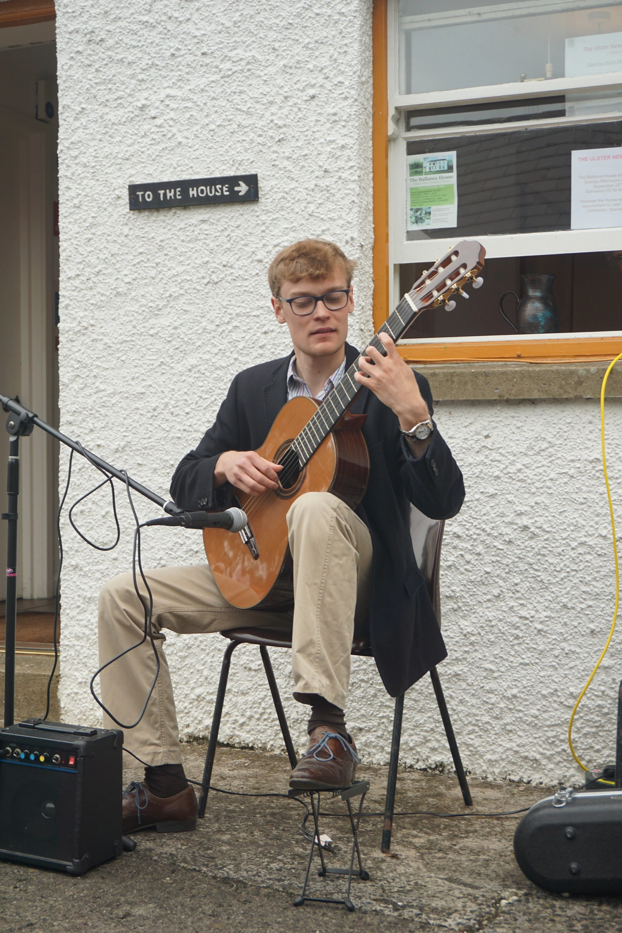 Peter Elliott, musician from Hillsborough adding to the atmosphere