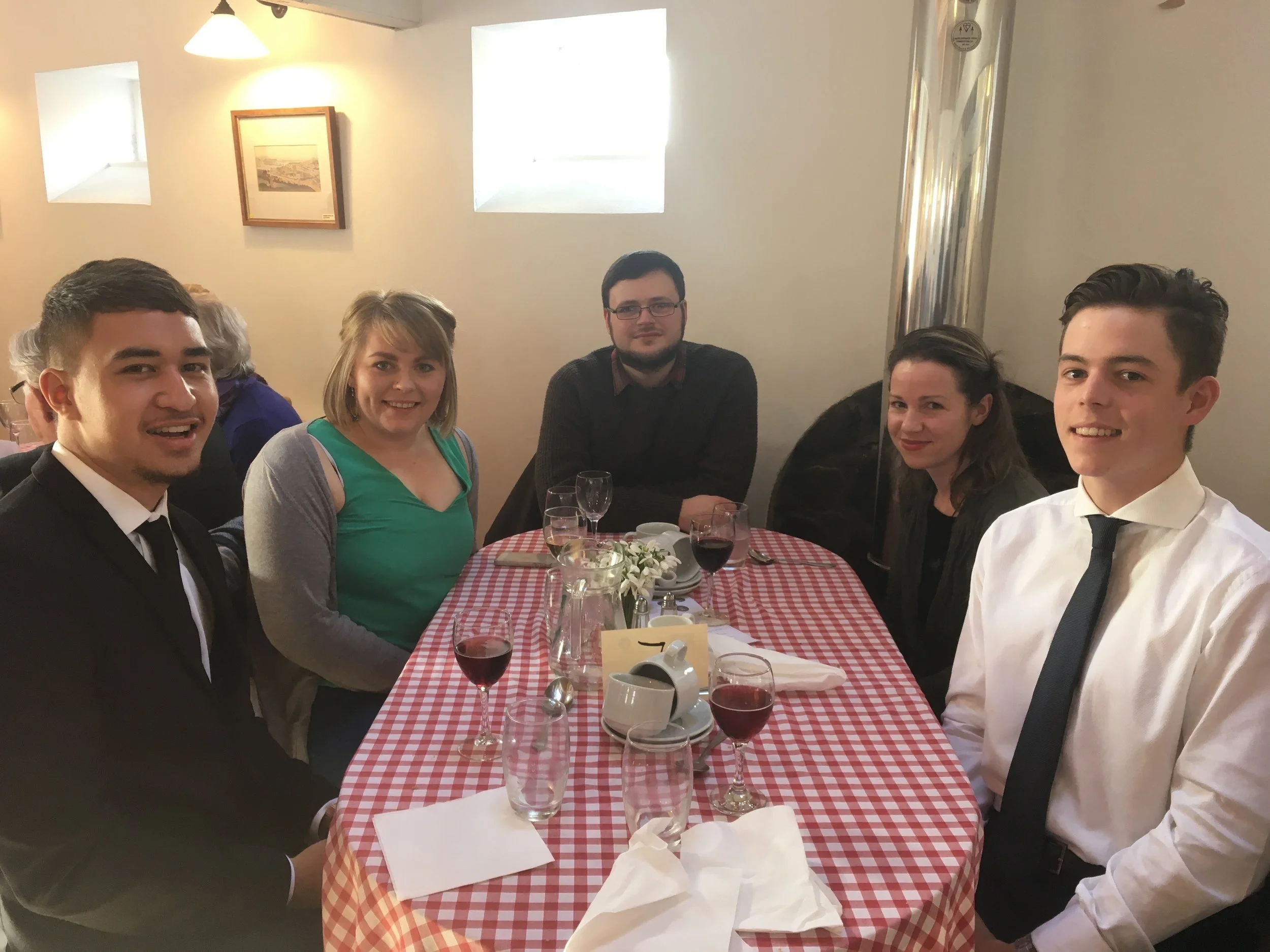 Sam and Shaye pictured with guests Anne, Brendan and Victoria