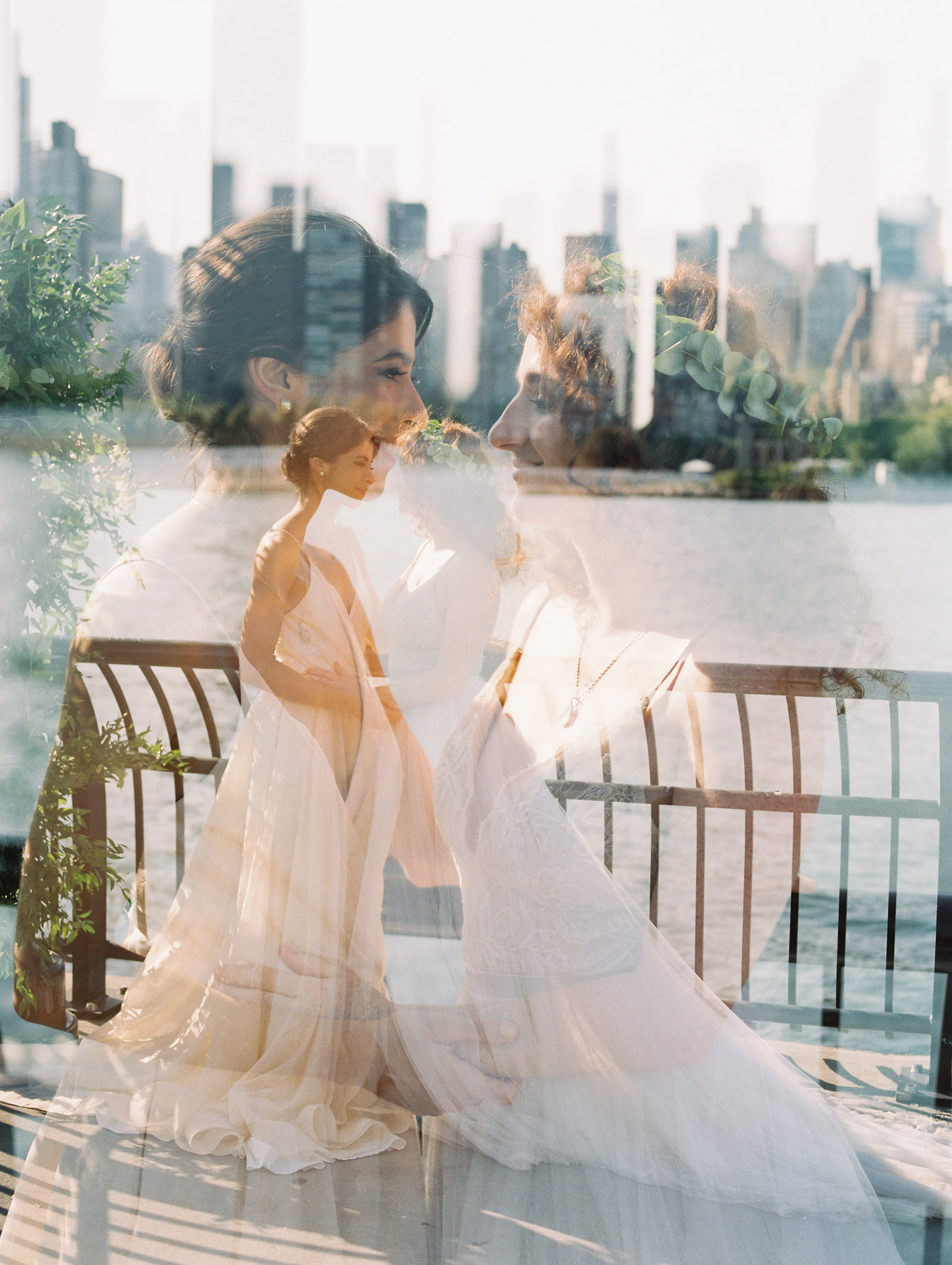 Romantic LGBTQ Wedding at Sound River Studious with Skyline Views