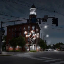 Woodfords Corner Public Art Installed - Join Us for "Tree Lighting" on November 15