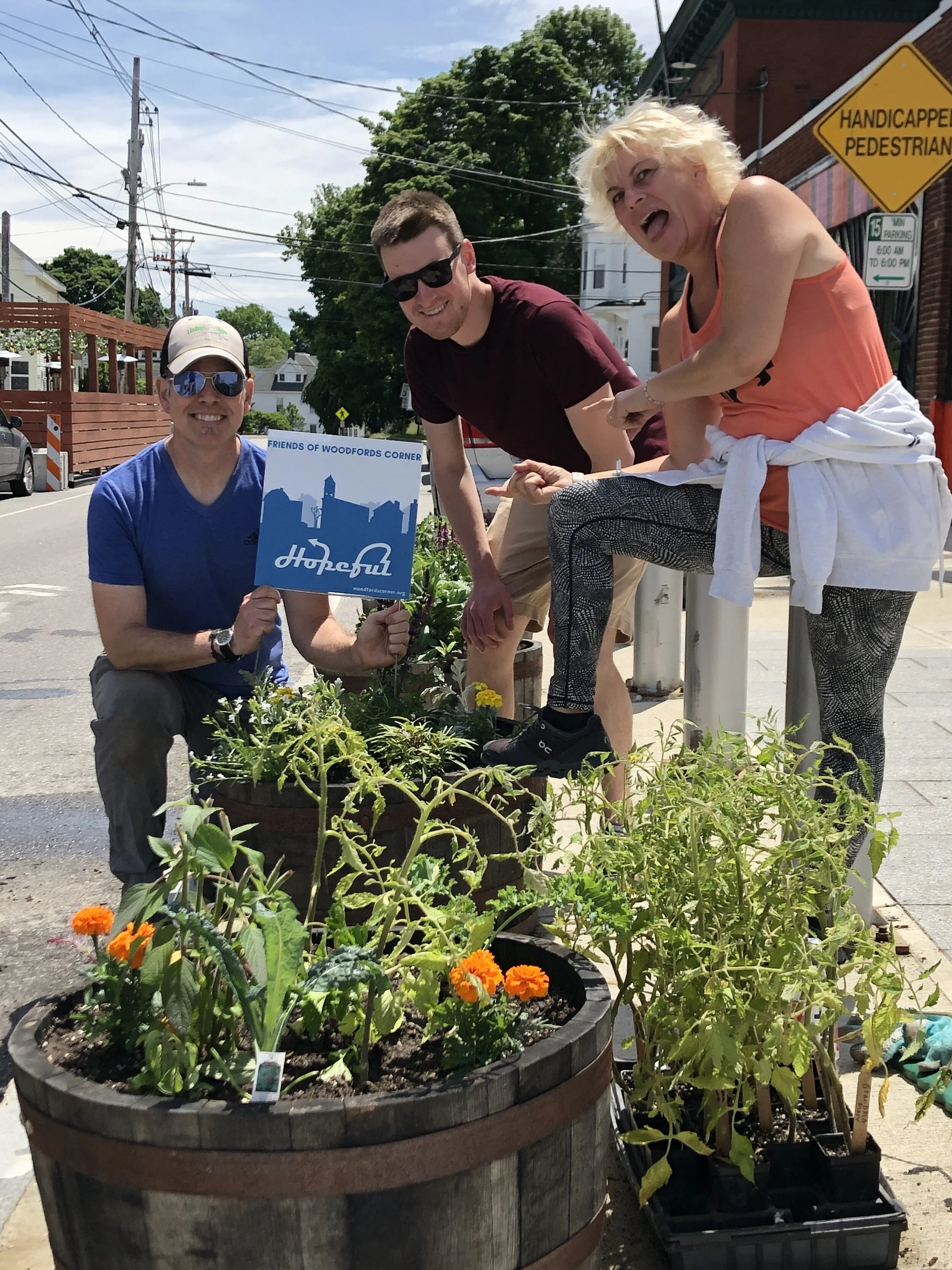 Deering Ave Planters are back and blooming 