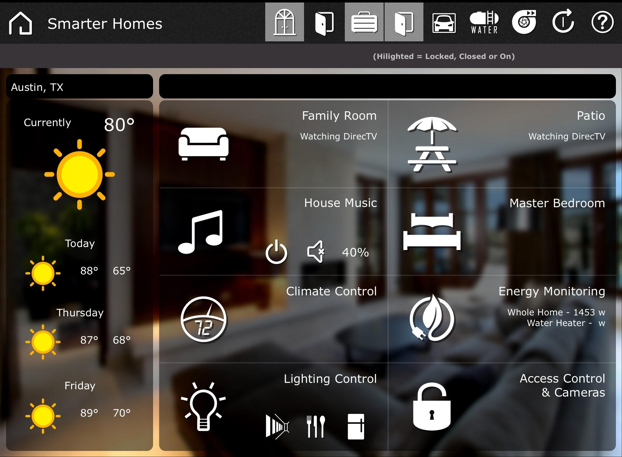 Austin Home Automation on IPad