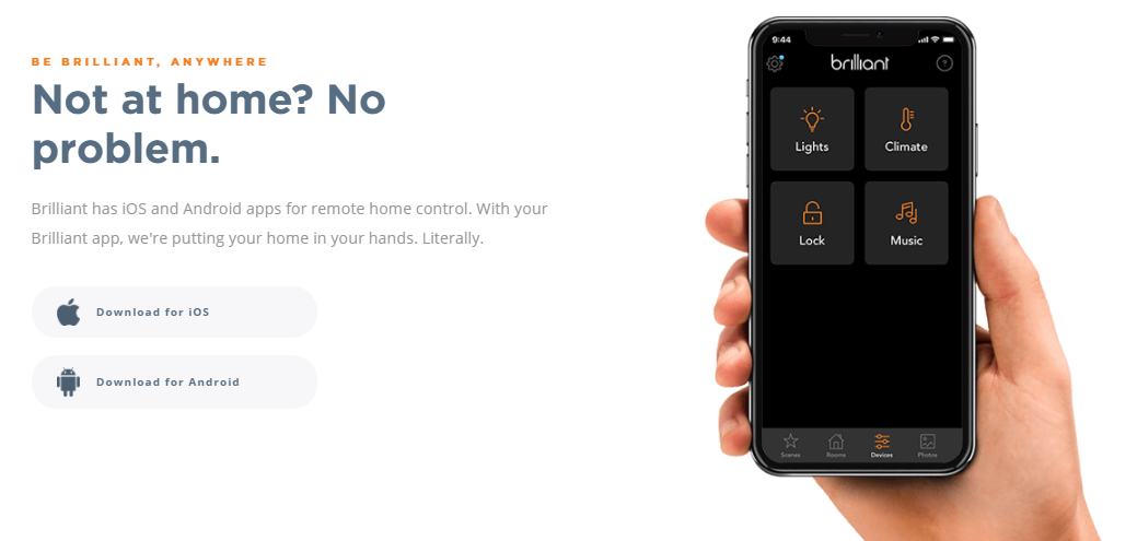 Take your home automation control with you on the go by using the smart phone app.