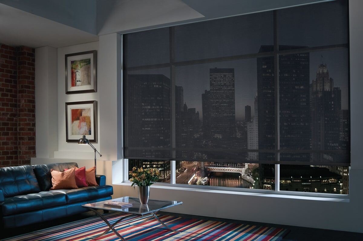 Condo life with motorized shades