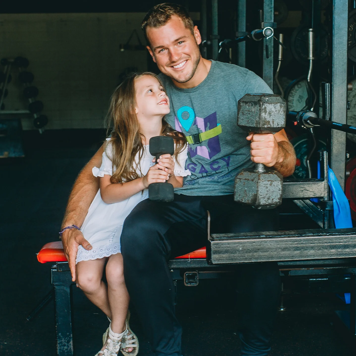 Colton Underwood & his cousin, Harper, who has Cystic Fibrosis and is the reason he started the foundation!