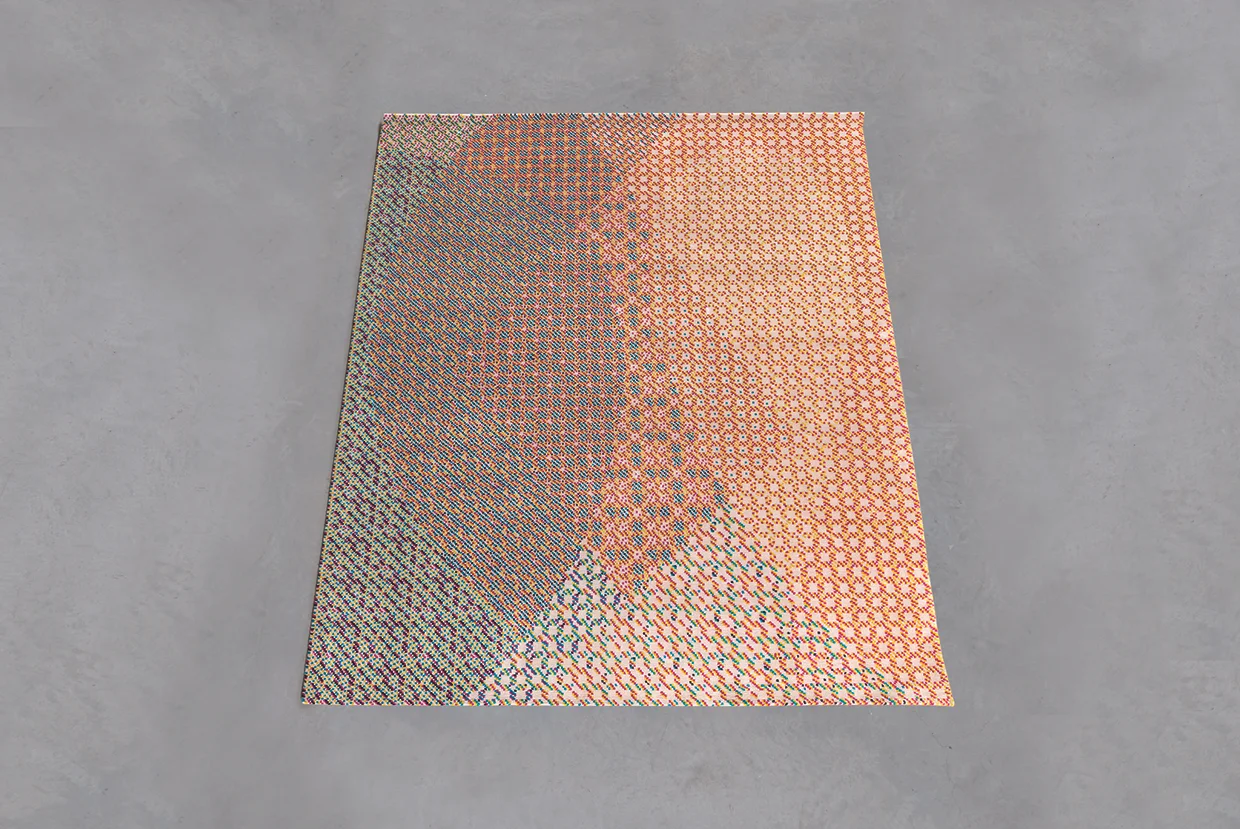 YMCK9 , 2014 Hand Knotted Silk Rug 88 5/8 x 72 7/8 inches edition of 6 + 1 AP