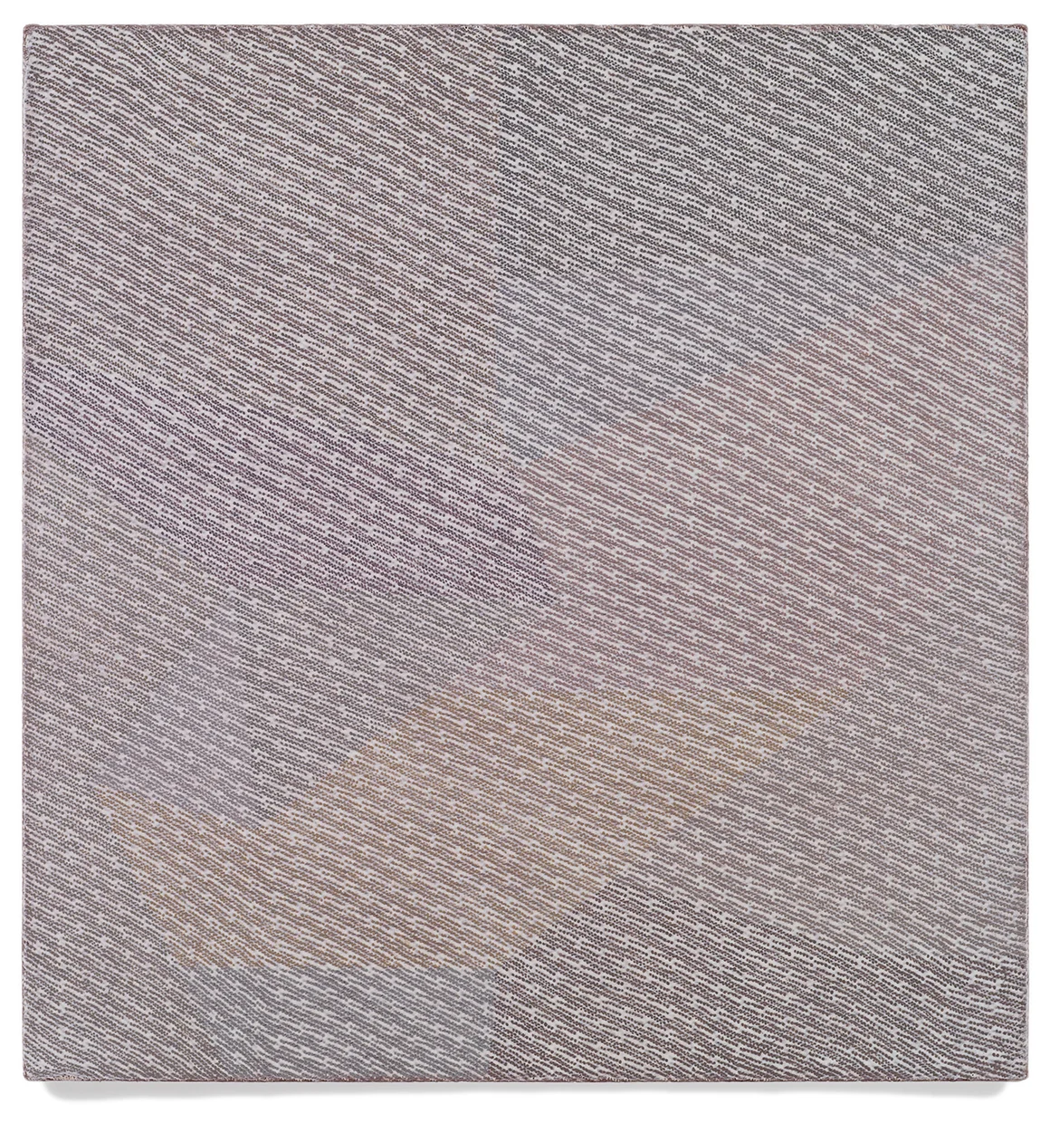 WHF , 2010 Acrylic on Hand-Loomed Linen 23 x 22 inches