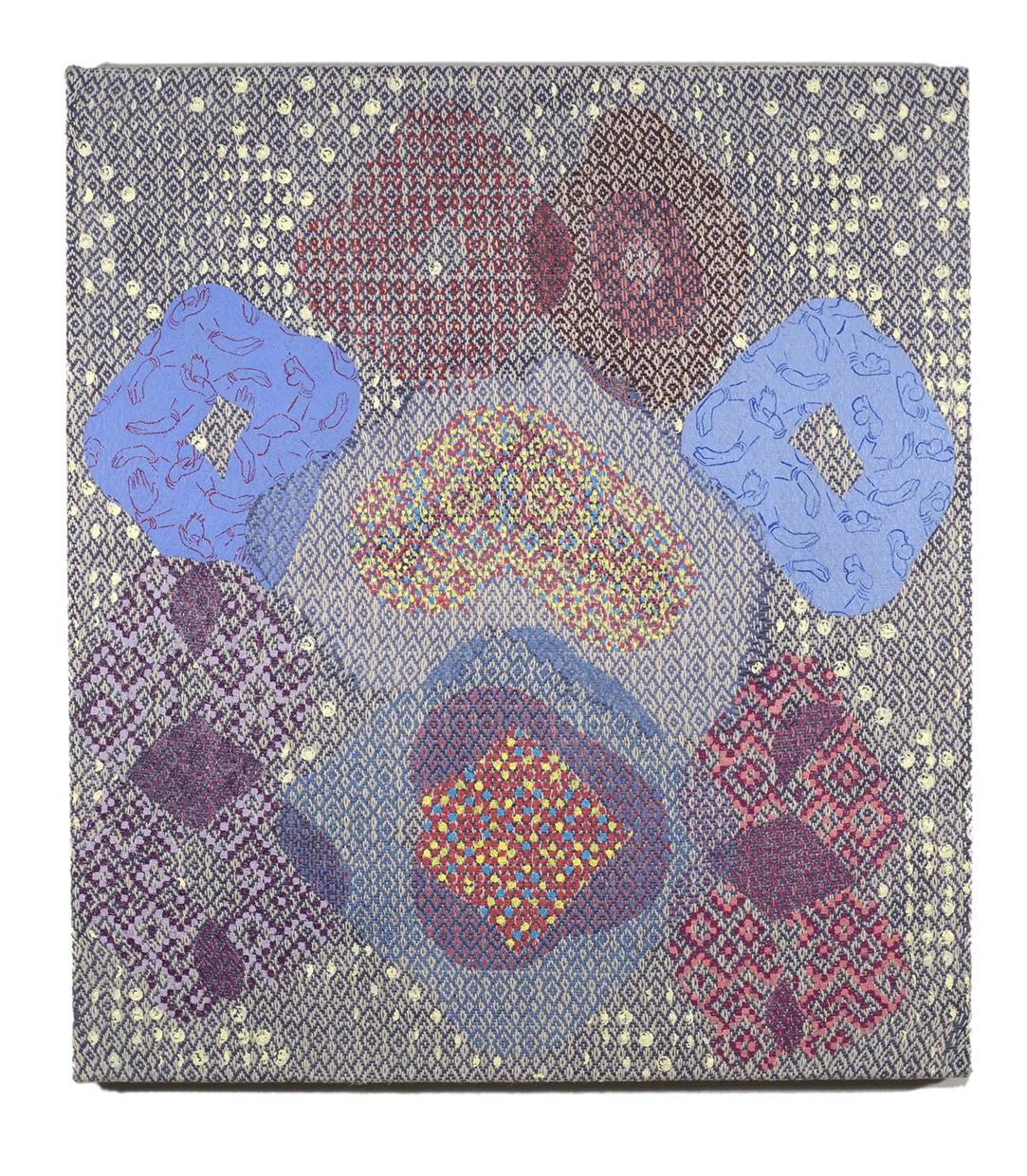 Ouroboros , 2018 Acrylic on Hand-Loomed linen 18 × 16 inches