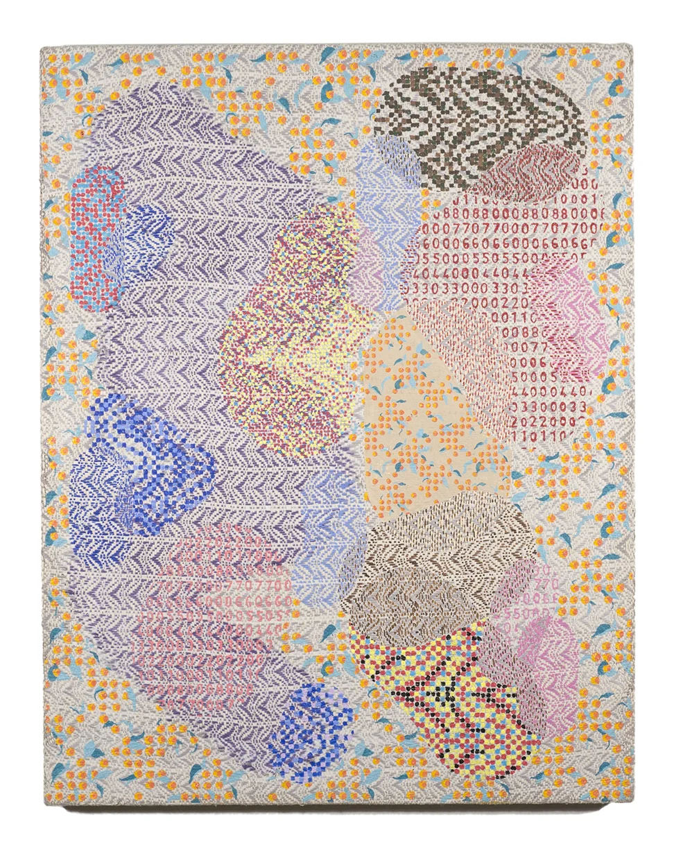 Eden , 2018 Acrylic on Hand-Loomed Linen 19 ¼ × 15 inches