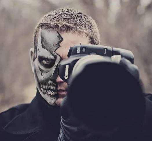 Josh as skeleton on back of camera.jpg